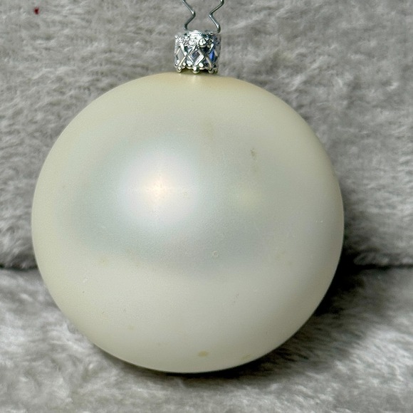 Vintage Hand Painted Glass Ornaments Cottagecore Set 2 Christmas Angel Church - Picture 6 of 8